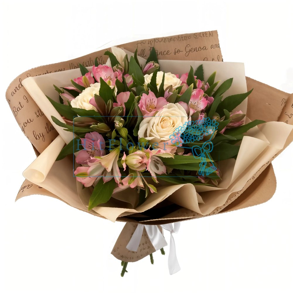 Букет цветов Легкое прикосновение Букет цветов из: Альстромерии и Розы